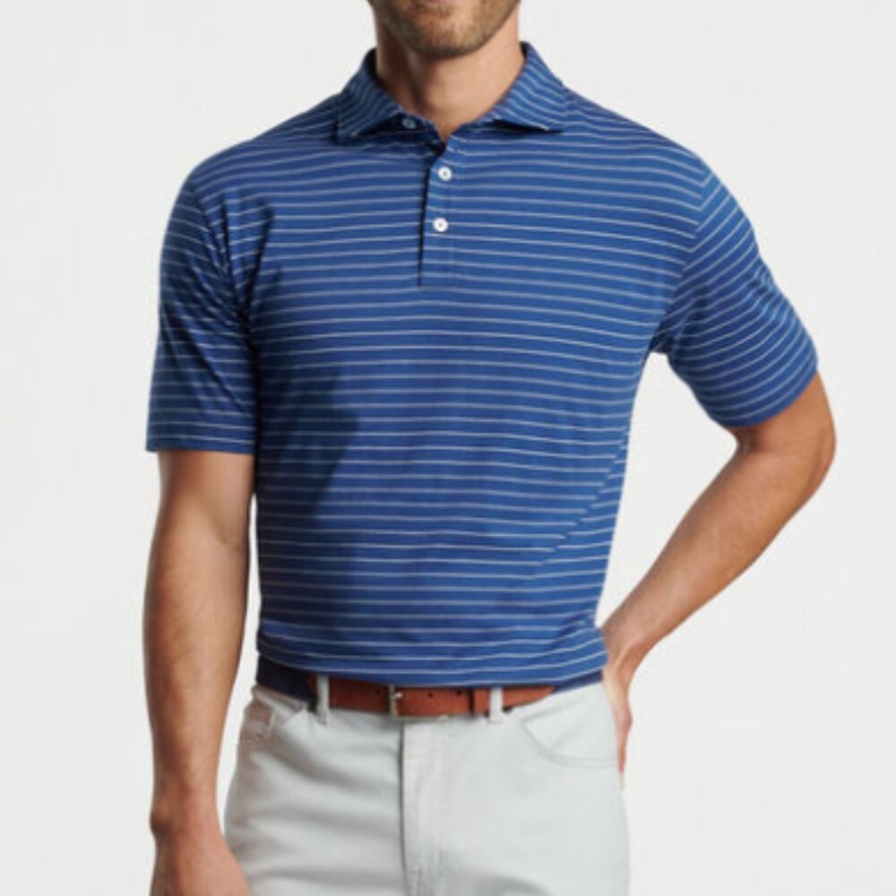 Peter Millar Seaside Striped Pima Cotton Polo NWT - Picture 3 of 11